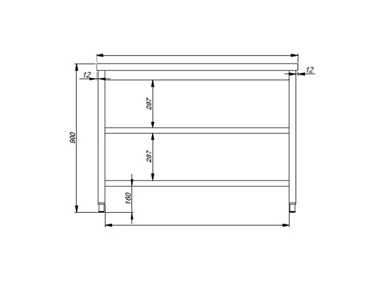Billede 2 - Combisteel arbejdsbord 2 hylder