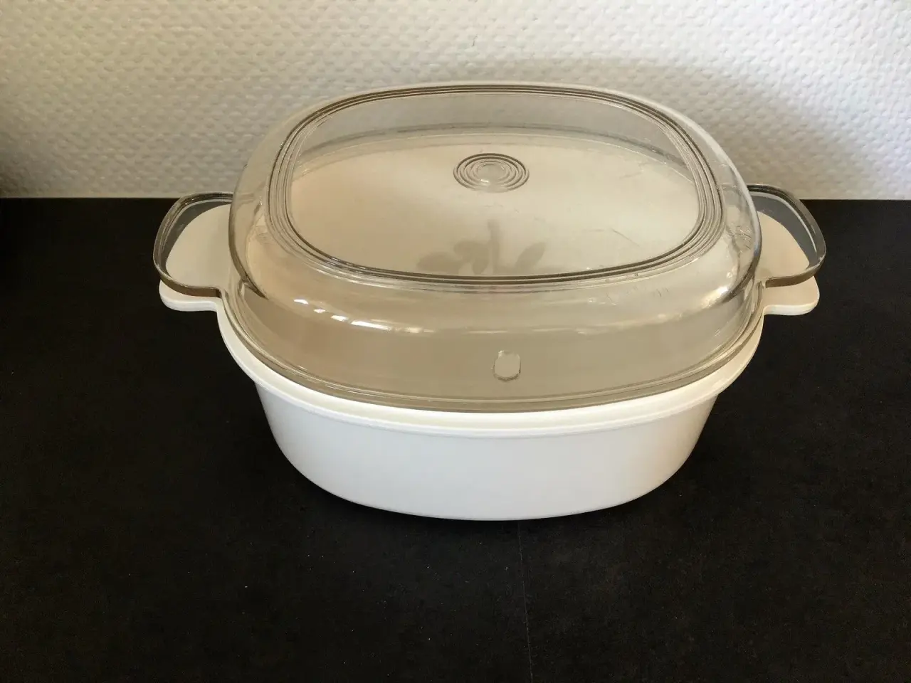 Billede 2 - Stor skål m. låg til microbølgeovn