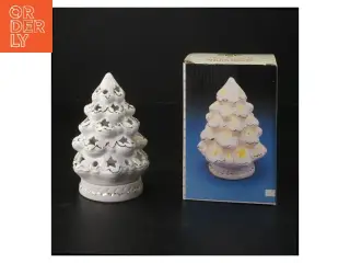 Keramisk juletræ lysholder (str. Ø 8,5x h 12 cm)