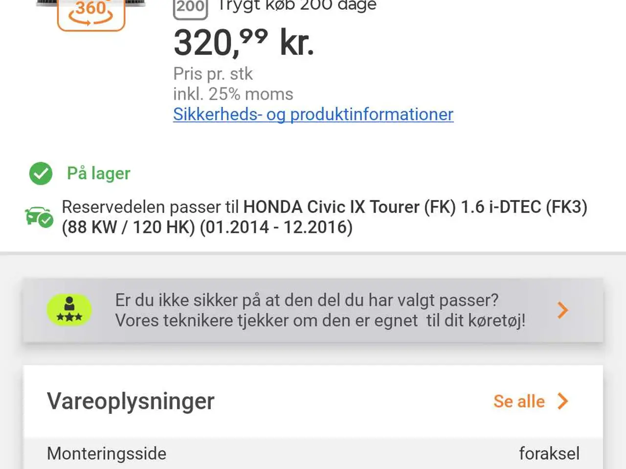 Billede 4 - Honda bremse skiver for og bag plus klodser n brg 