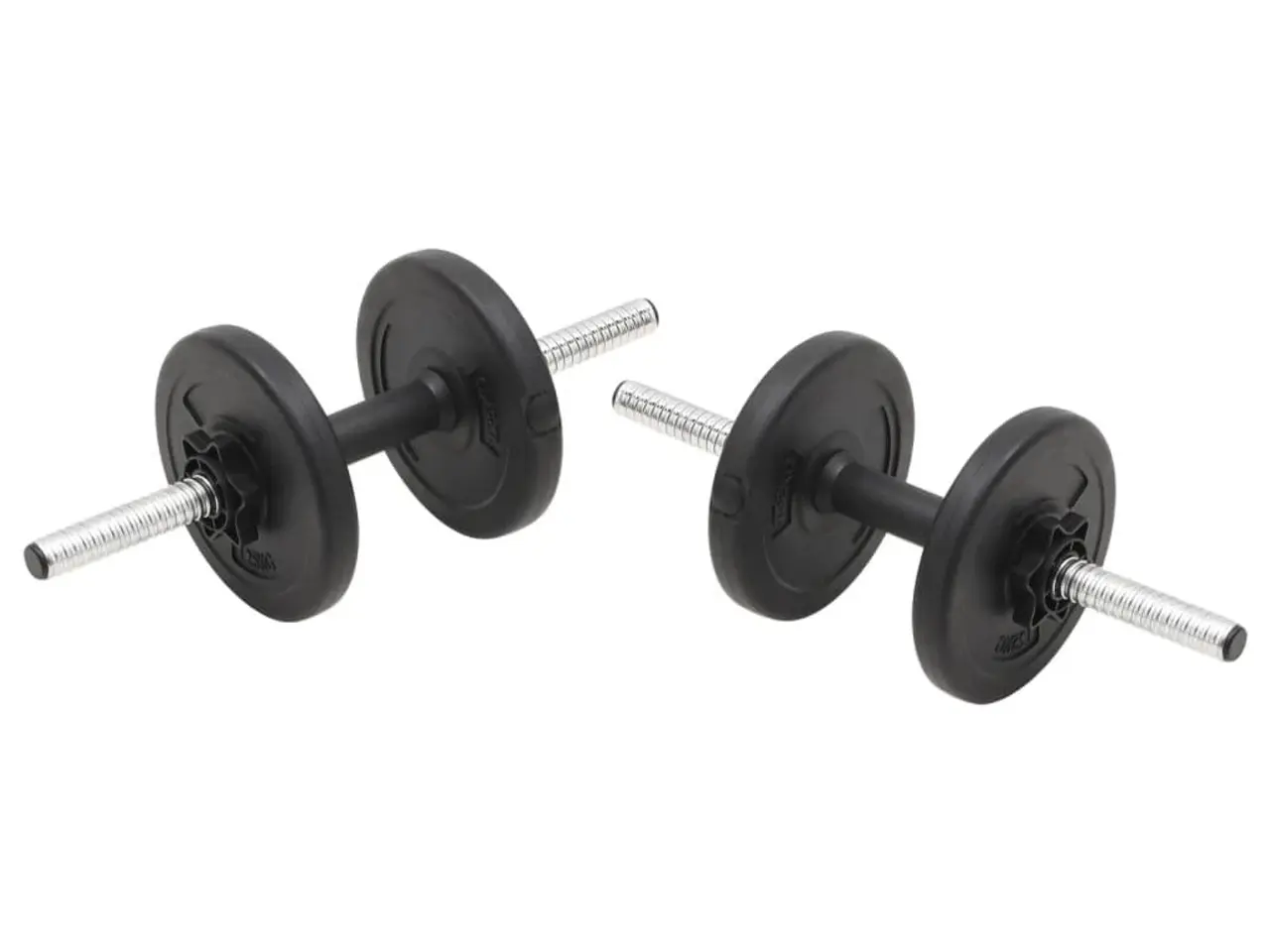 Billede 3 - Vægtstangssæt med håndvægte 30 kg - lige og curl stang
