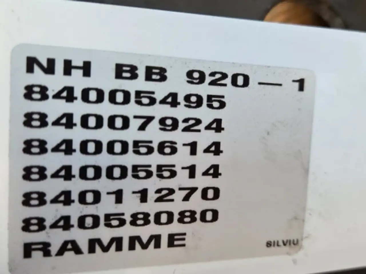 Billede 10 - New Holland BB920 Ramme 84005495