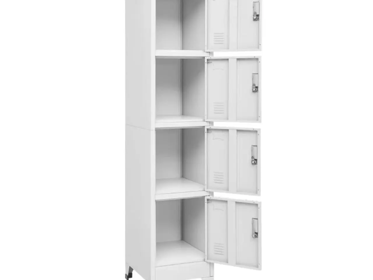 Billede 3 - Lockerskab med fire rum - 38 × 45 × 180 cm, grå stål