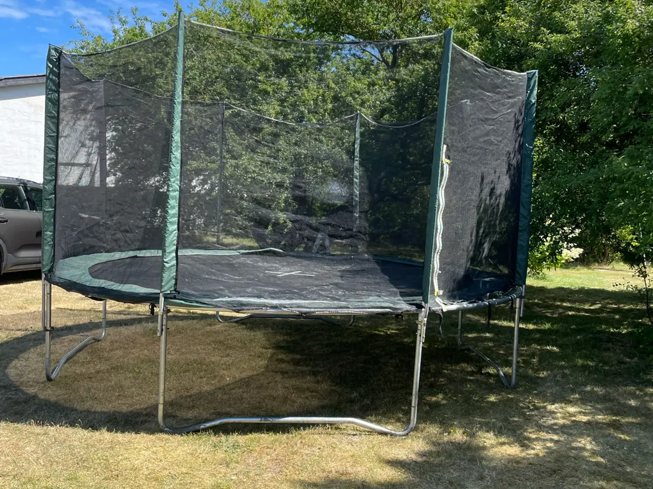 Billede 1 - Trampolin stor rund med netside og stige
