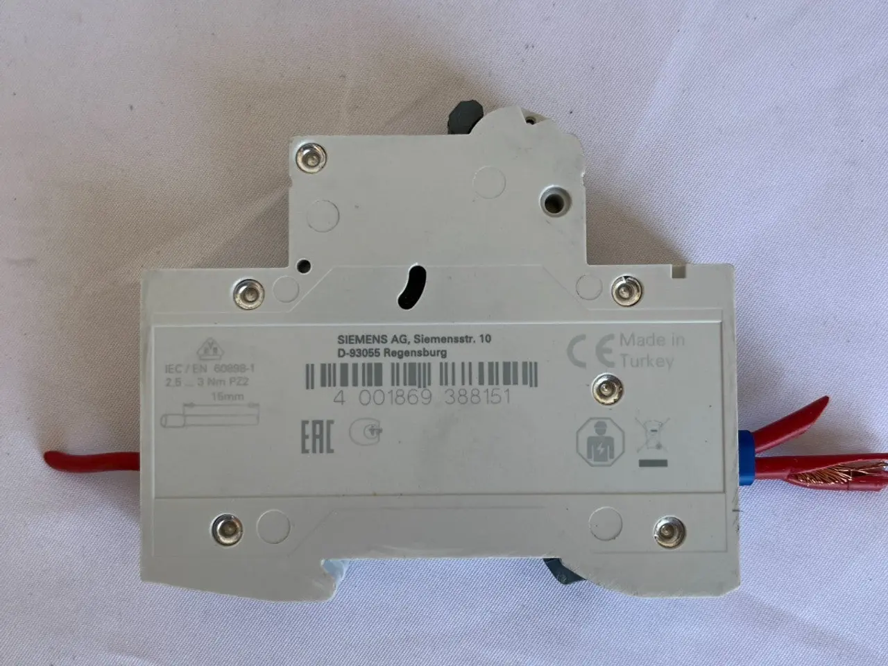 Billede 6 - Siemens 5SL6104-7 MCB C4 1-Pole 4A 230/400V relæ