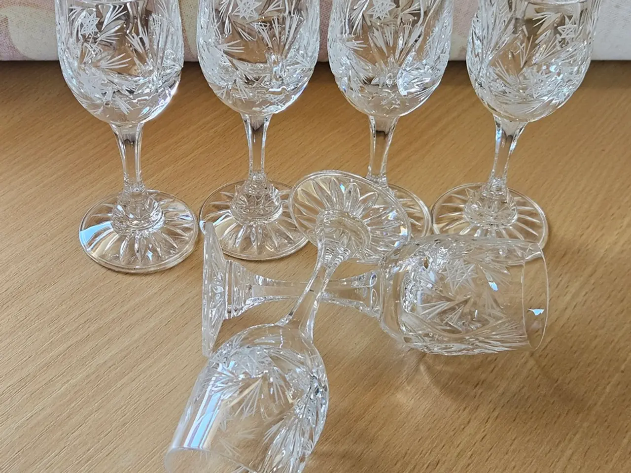 Billede 6 - 6 stk. Zawiercie krystalglas – 11 cm høje