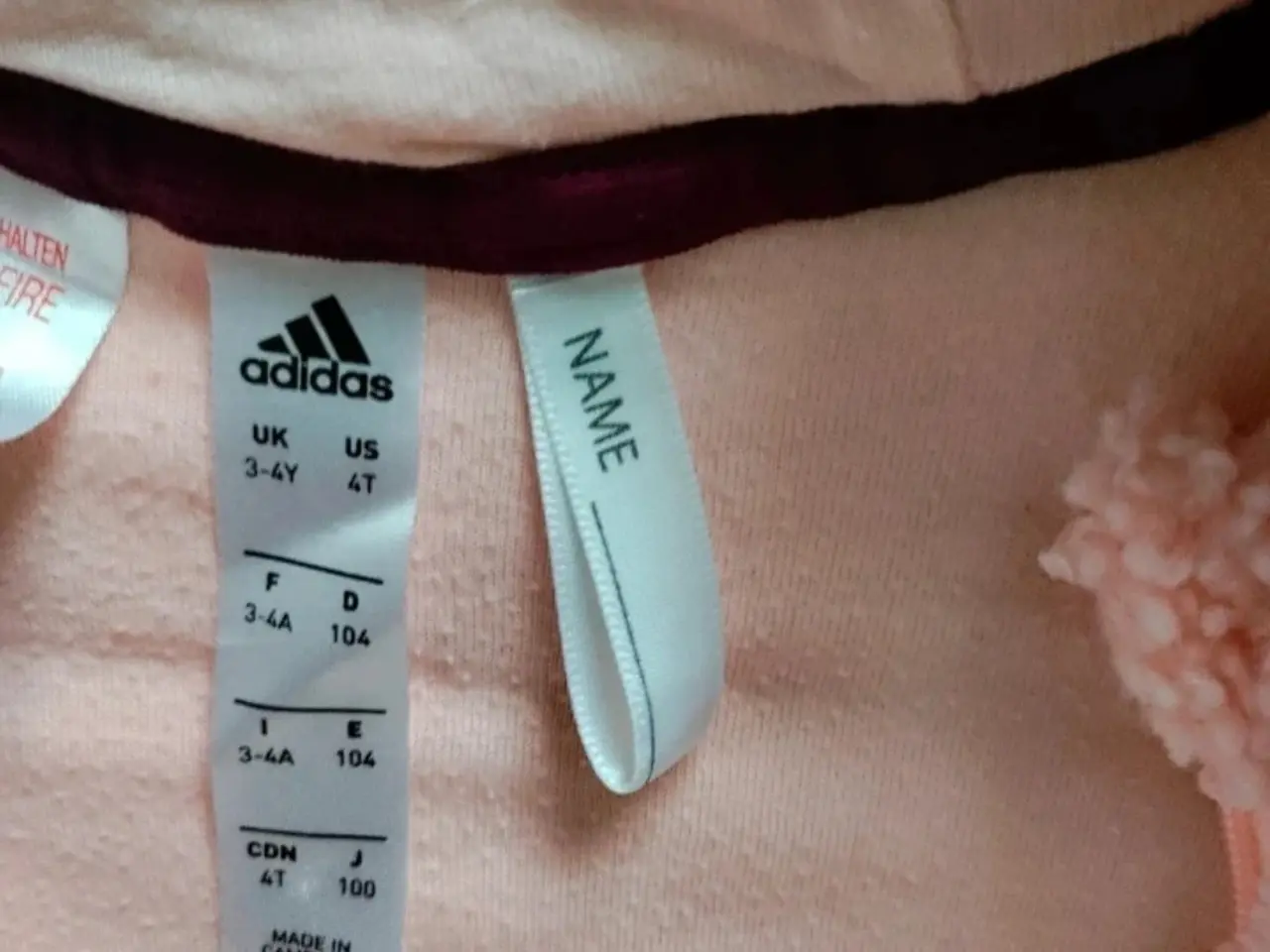 Billede 2 - Adidas fleecetrøje str 104