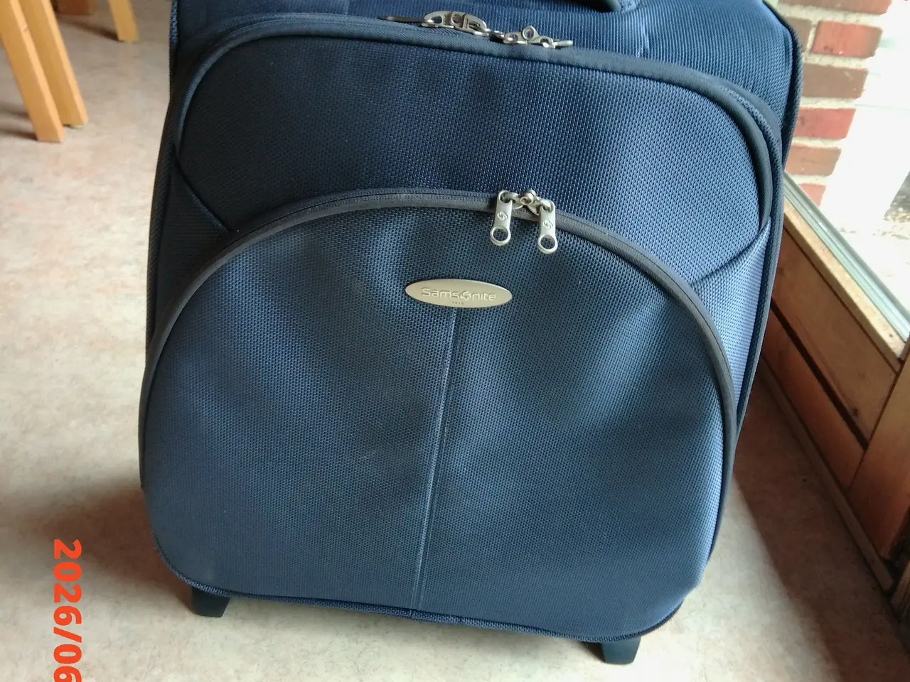 Billede 1 - Samsonite kabinekuffert i blå stof 