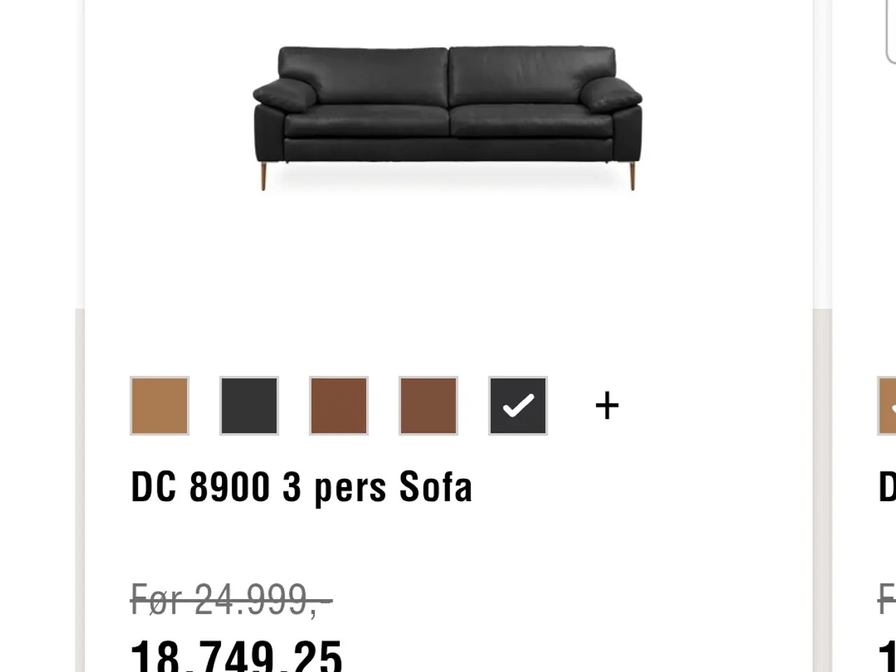 Billede 3 -  Lædersofa. DC 8900