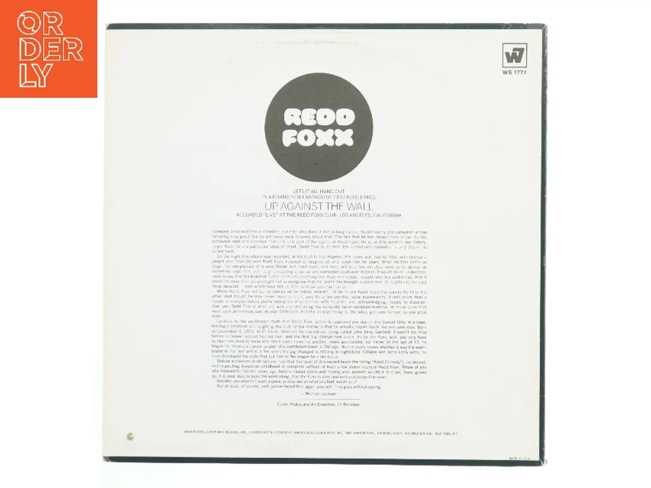 Billede 2 - Redd Foxx - Up Against The Wall LP fra Warner Bros Records