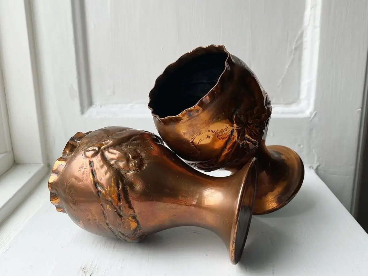 Billede 6 - Kobbervase med empirepræg, NB, pr stk