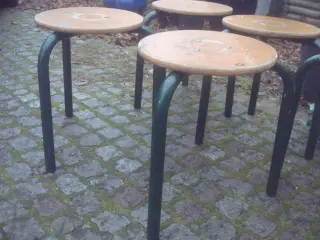 TABURETTER RETRO, KRAFTIGE HØJDE CA 45 cm, 