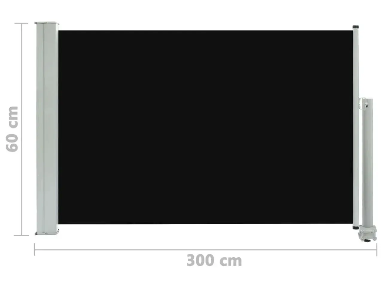 Billede 8 - Sammenrullelig sidemarkise 60 × 300 cm - sort