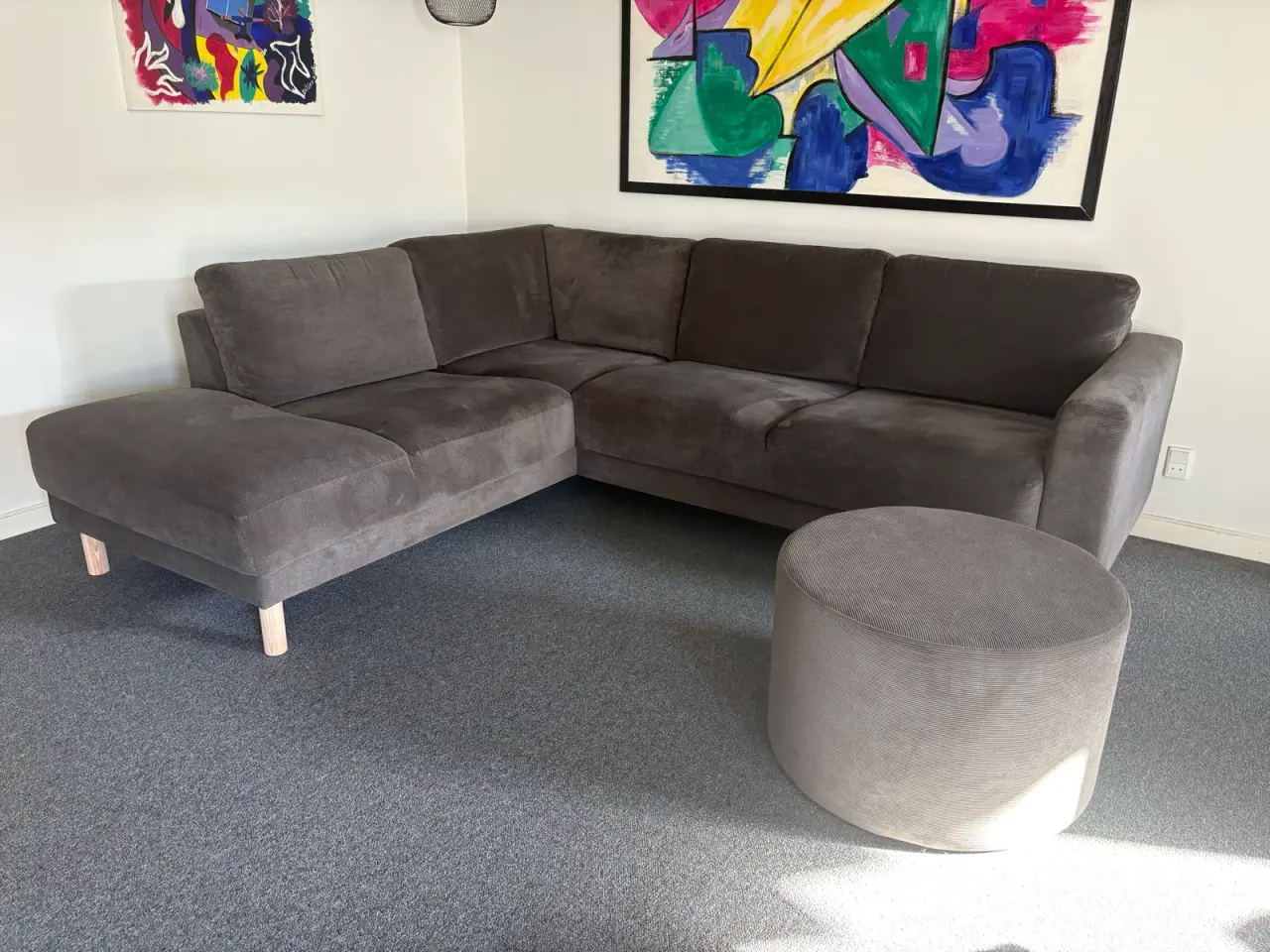 Billede 1 - Flot og velholdt sofa med chaiselong