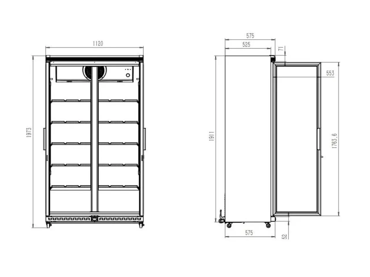 Billede 2 - Display køleskab – 1120x595x1973 mm