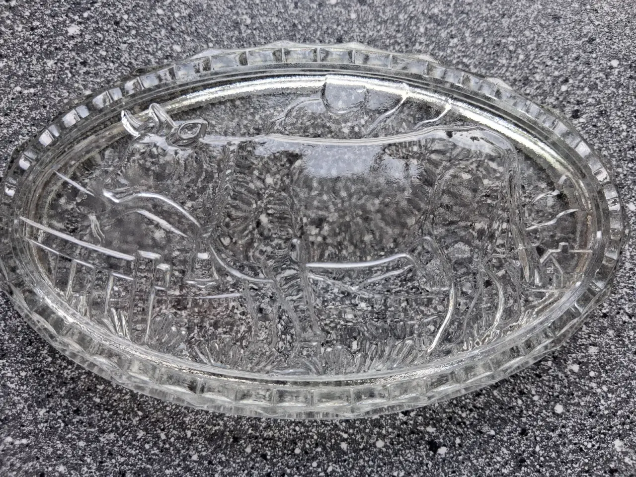 Billede 3 - Oval Vintage Smørskål med glaslåg