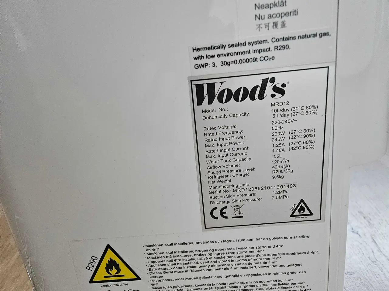 Billede 4 - Woods affugter 
