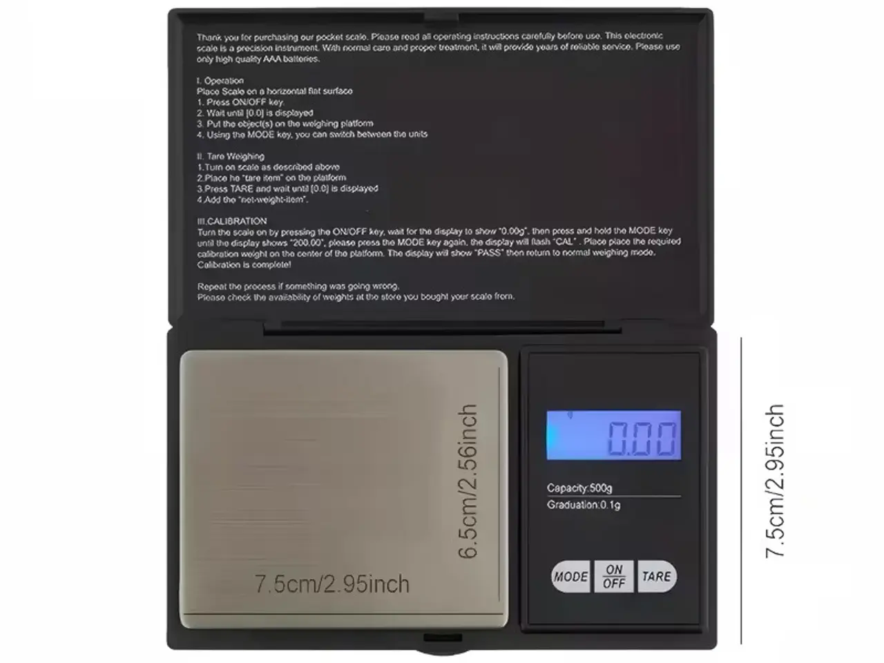 Billede 8 - Præcisionsvægt 500g/0,01g HELT NY