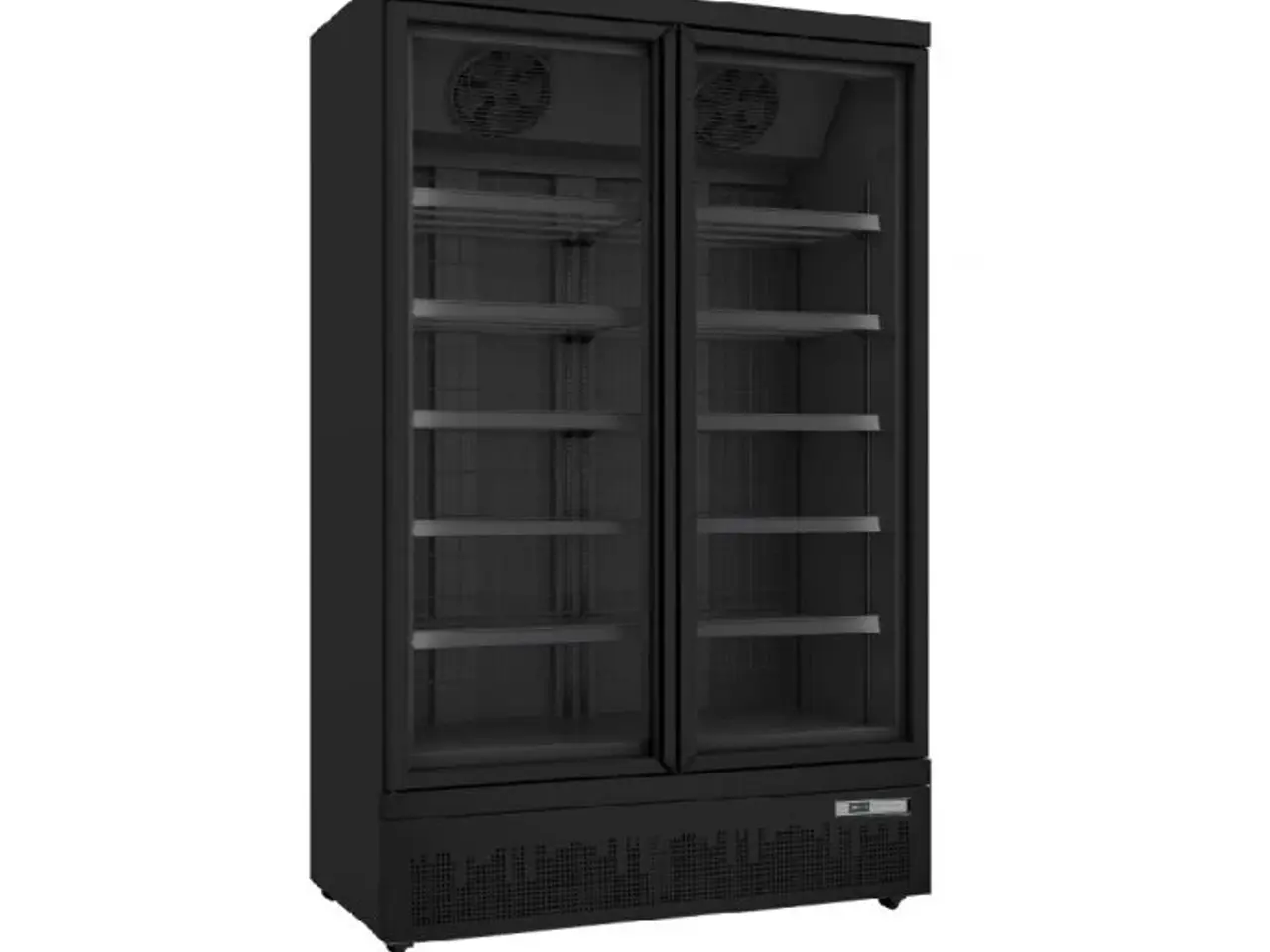 Billede 1 - Displayfryseskab med 2 glasdøre 702 L – sort