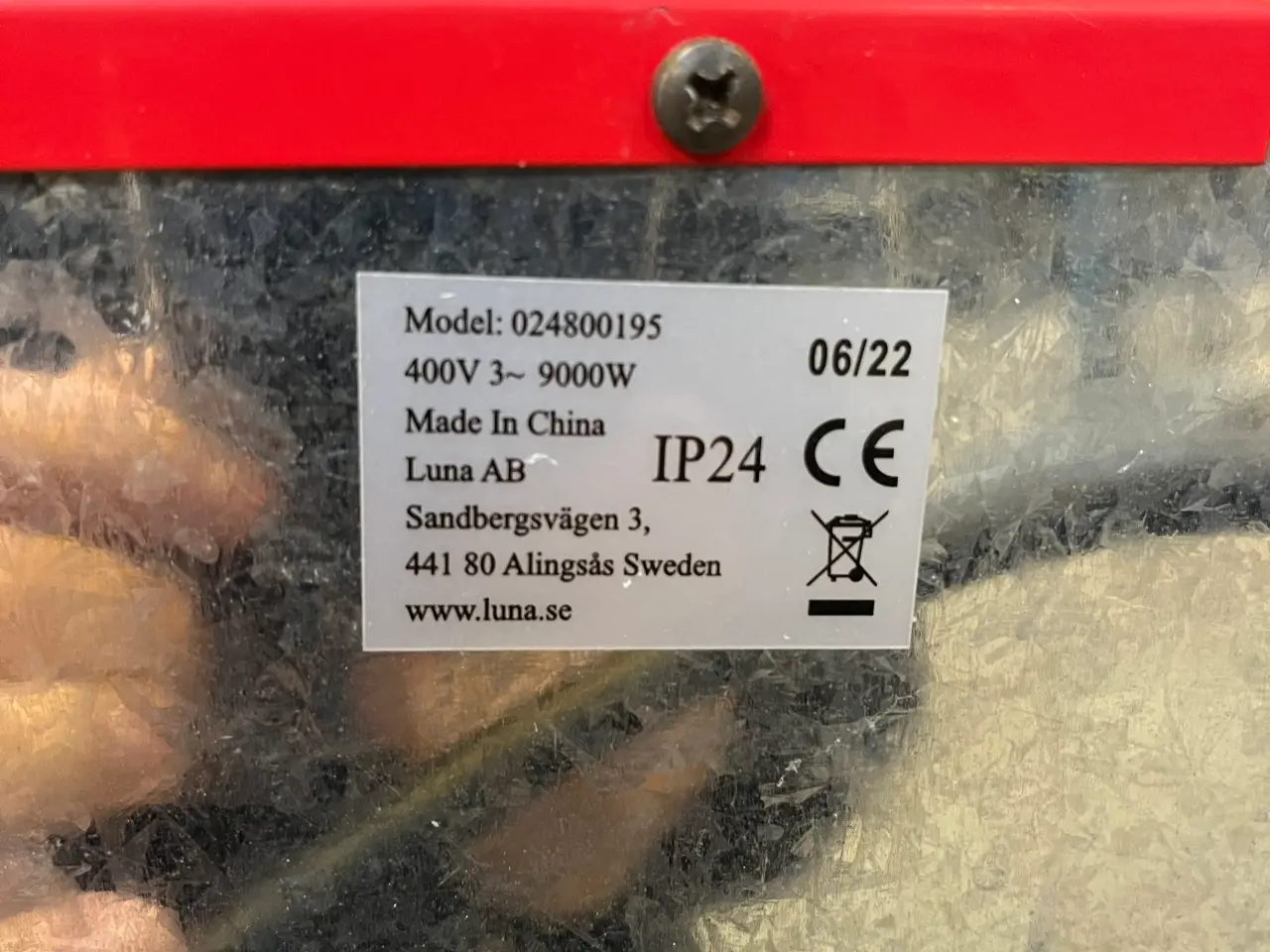 Billede 2 - Luna kvalitets varmeblæser 9KW/ 4,5 KW, 400V