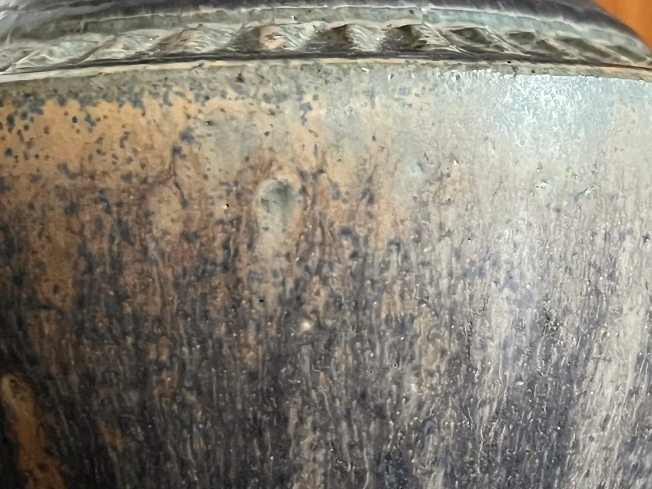 Billede 4 - Smuk vintage vase med harepelsglasur