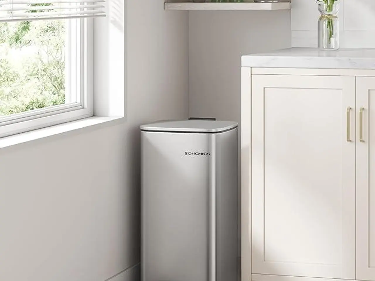 Billede 2 - Pedalspand 30 l i stål med inderbeholder - metallic silver