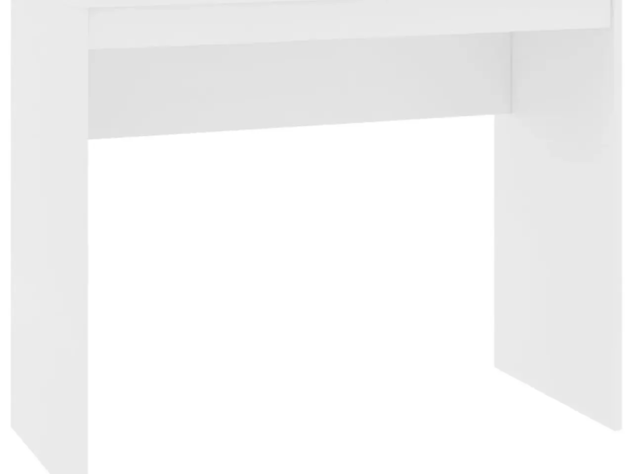 Billede 2 - Skrivebord i hvidt konstrueret træ - 90 × 40 × 72 cm