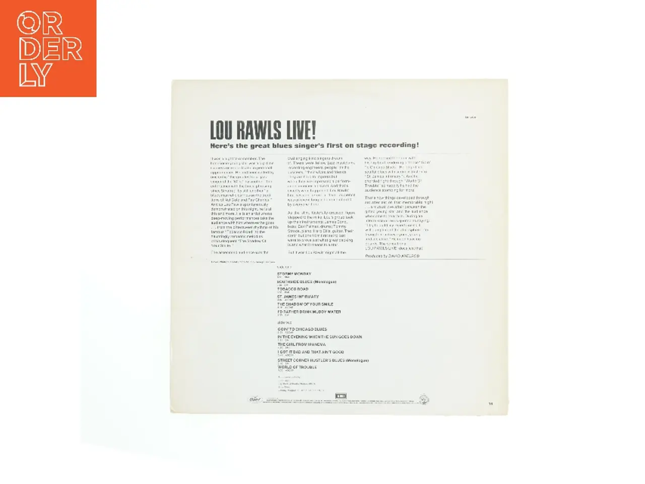 Billede 2 - Lou Rawls Live! LP fra Capitol Records (str. Ø. 30 cm)