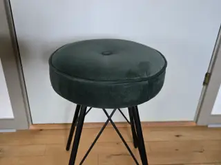 Rigtig fin skammel med Mørkegrøn velour stof 