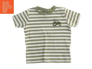 Kortærmet stribet t-shirt med traktor fra Name It (str. 98)
