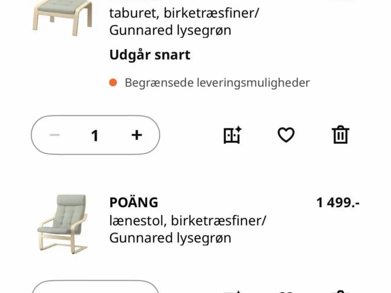 Billede 2 - IKEA POÄNG stol sælges.