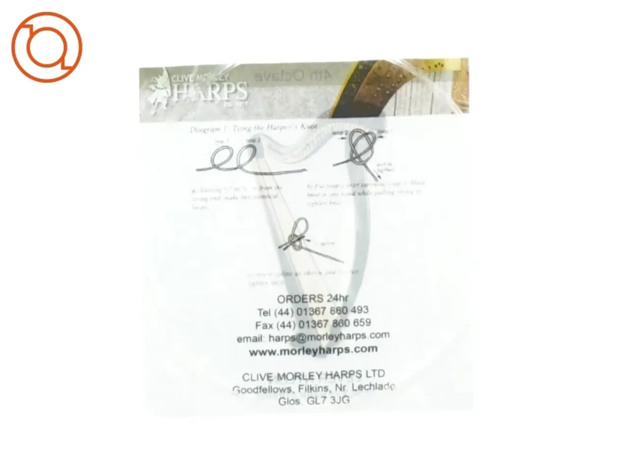 Billede 2 - Harpe streng fra Morley (str. 13 x 14 cm)