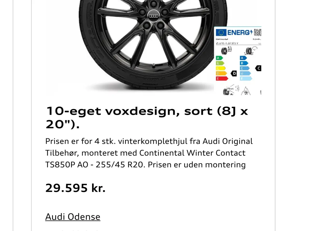 Billede 2 - Audi 10-eget voxdesign sort 8j x 20"  