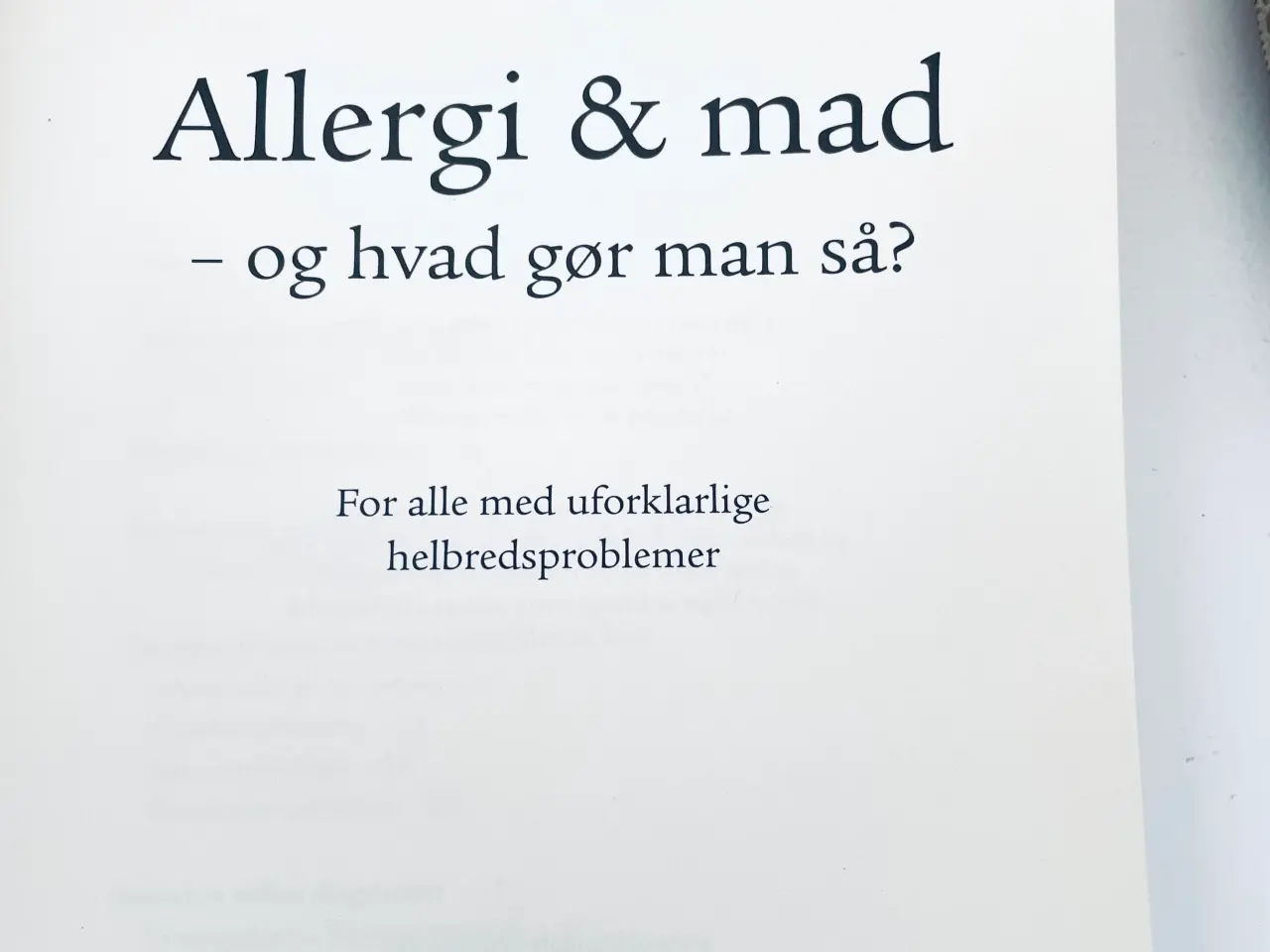Billede 4 - Allergi og mad - og hvad gør man så.  
