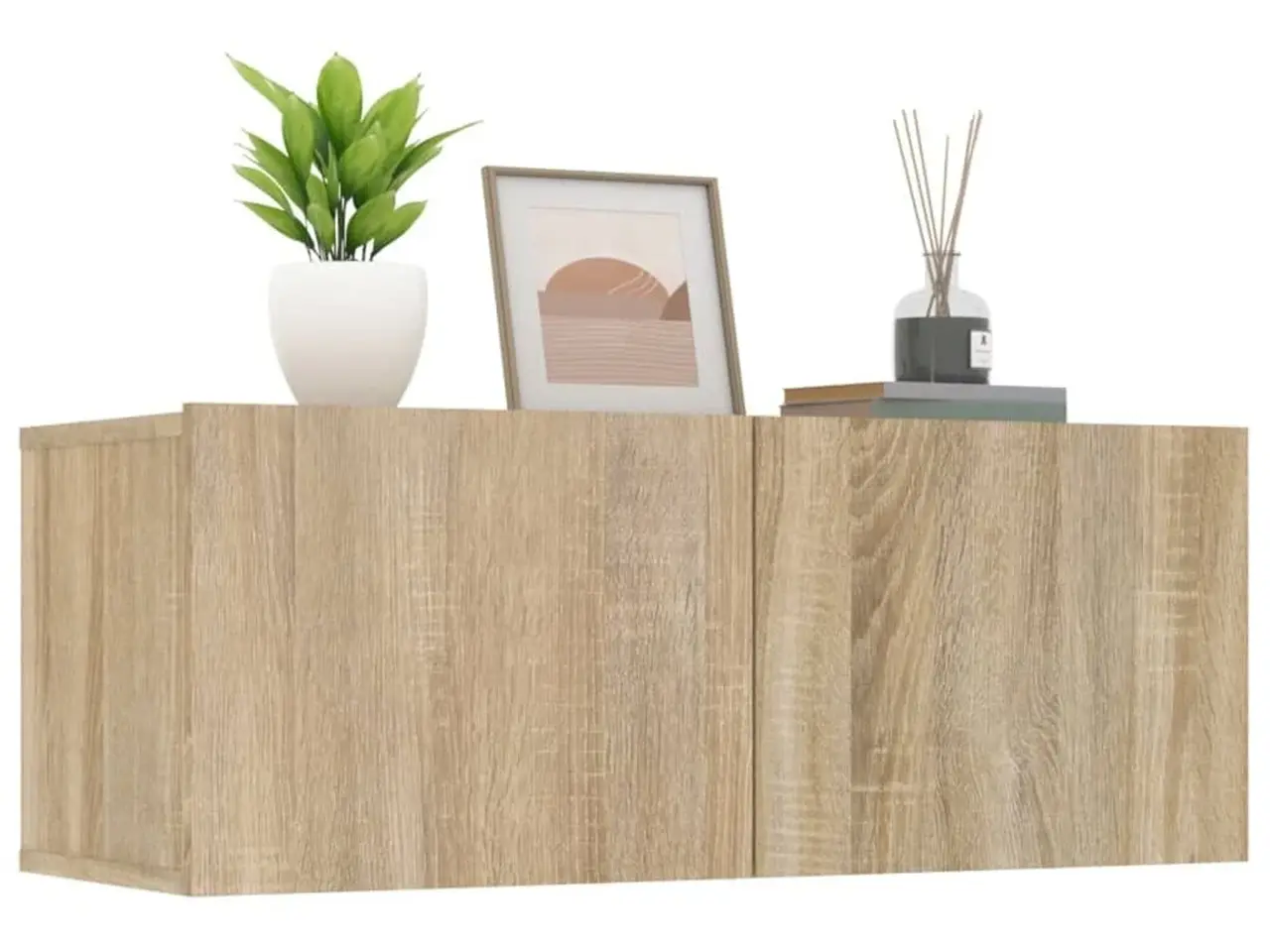 Billede 4 - Tv-skabe 2 stk. 80x30x30 cm konstrueret træ sonoma-eg