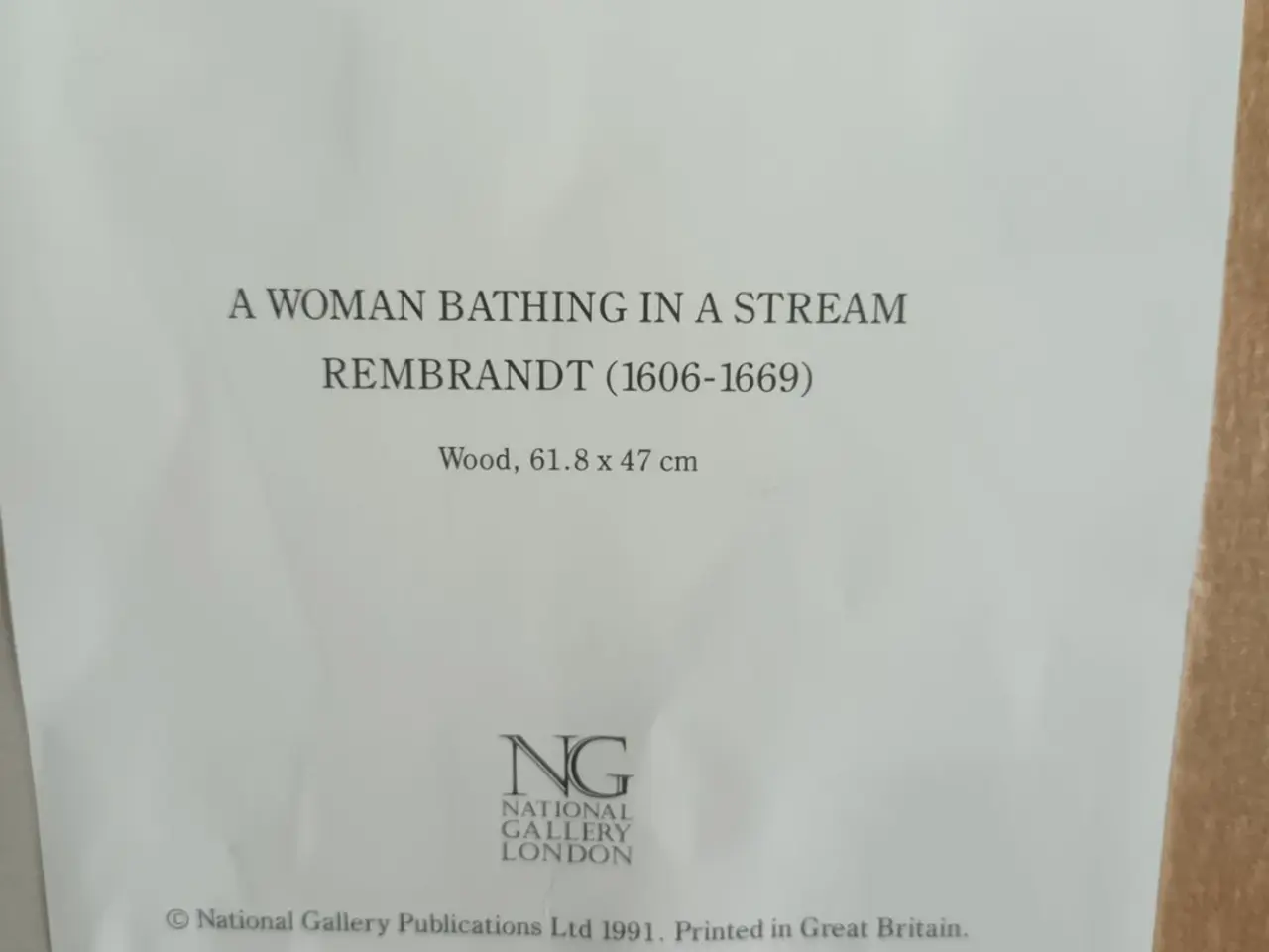 Billede 2 - A WOMAN BATHING IN A STREAM REMBRANDT " KOPI " 160