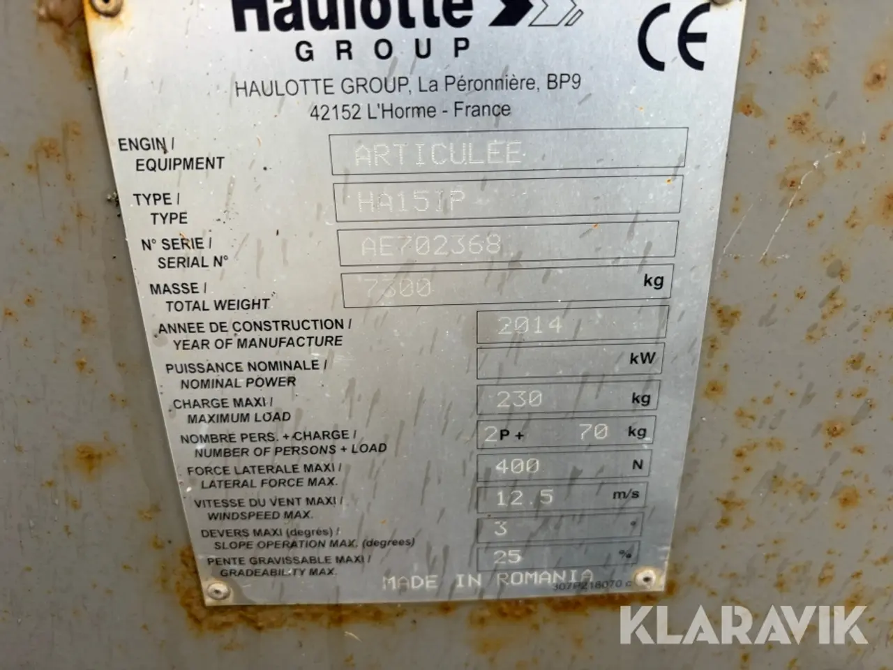 Billede 5 - El-bomlift Haulotte HA15IP 15 meter