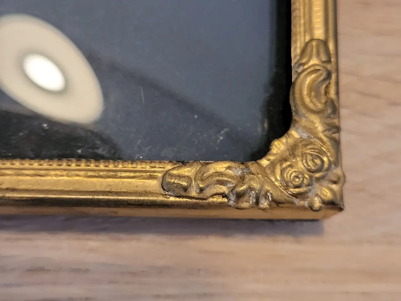 Billede 2 - Gammel foto ramme med buet glas