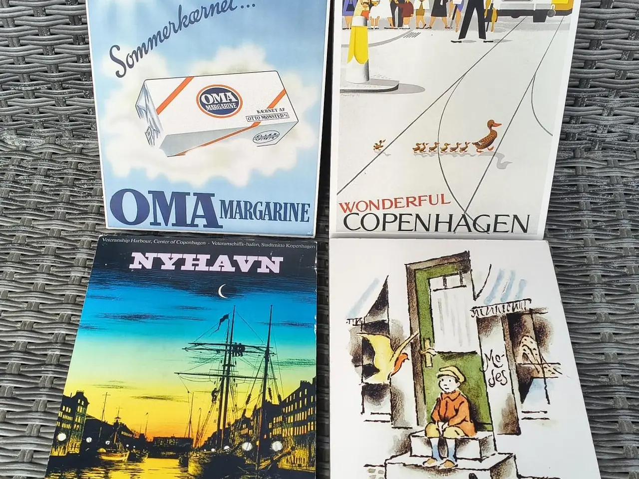 Billede 1 - 4 FLOTTE DANMARK TRÆSKILTE 15X21 CM