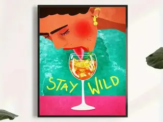 * Lærredsmaleri/tryk; Stay Wild