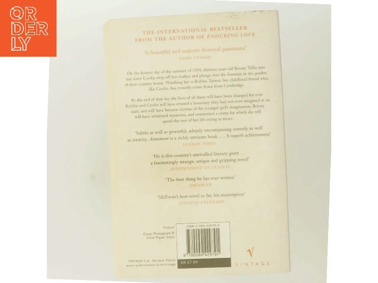 Billede 3 - Atonement af Ian McEwan (Bog)