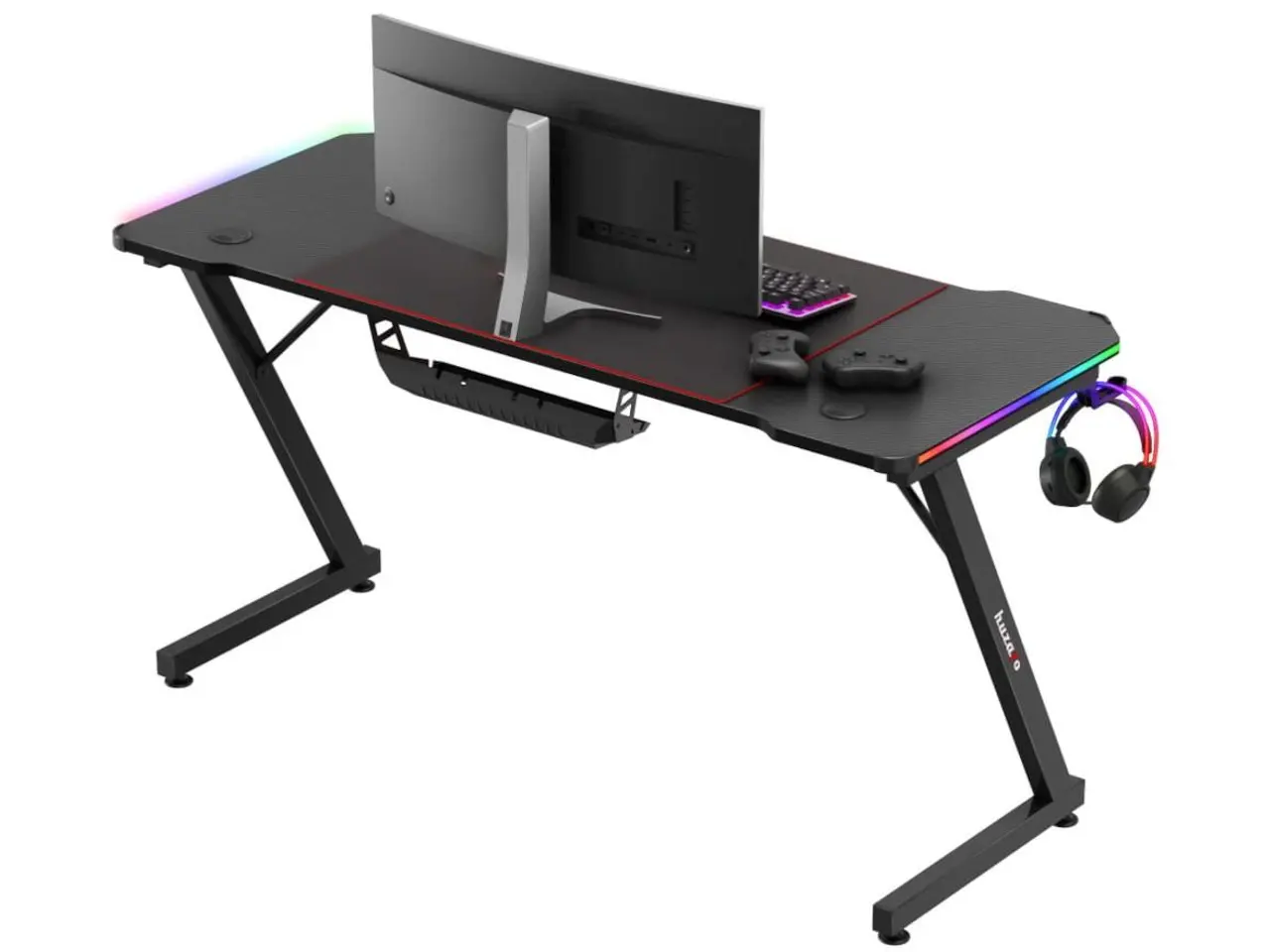 Billede 3 - Gamingbord Hero 3.3 RGB - sort, 140 x 60 cm