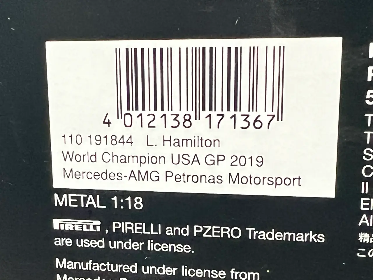 Billede 13 - 2019 Mercedes AMG Petronas M10 EQ Power+ #44 1:18