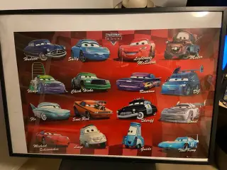 Cars plakat i ramme