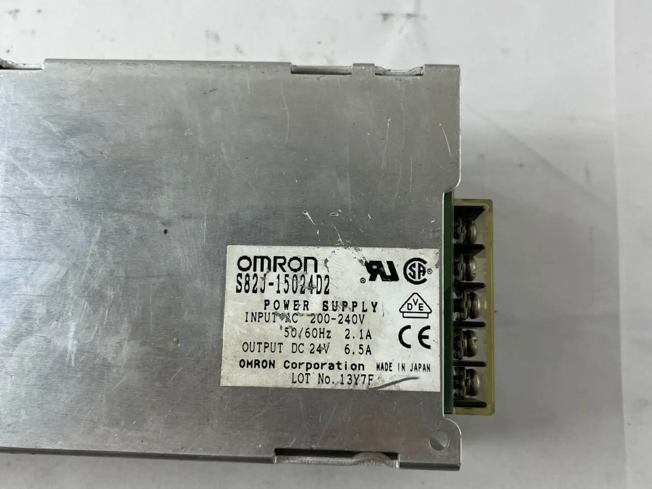 Billede 2 - Omron S82J-15024D2 strømforsyning 24V DC 6.5A AC
