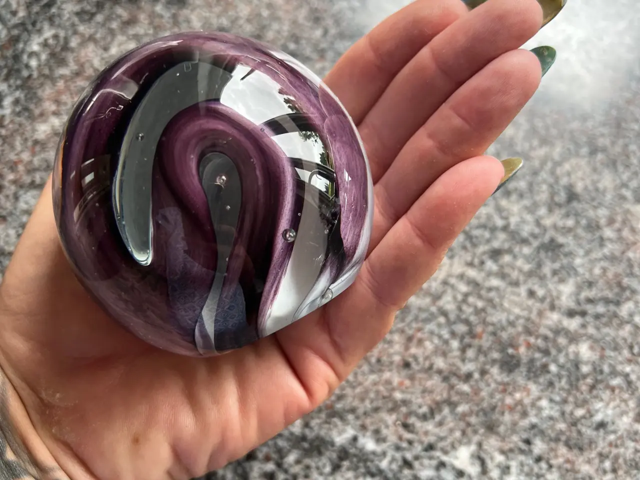 Billede 8 - Flot glas kugle