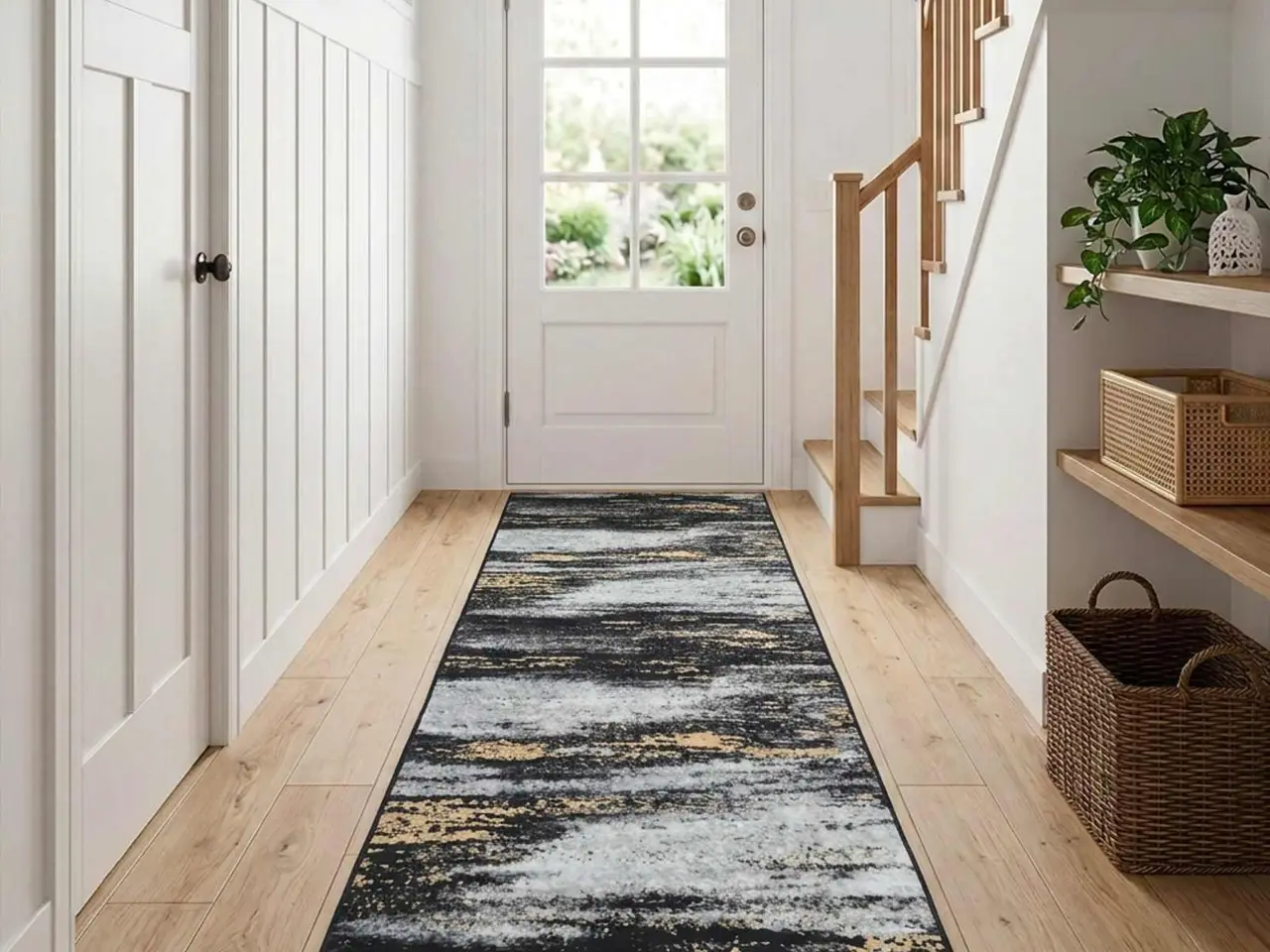 Billede 1 - Løbertæppe LESAKA sort og guld 50 x 150 cm