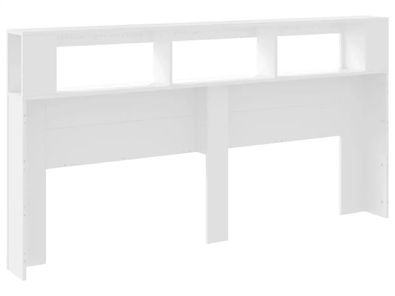 Billede 6 - Sengegavl med LED-lys 200 x 18,5 x 103,5 cm - hvid