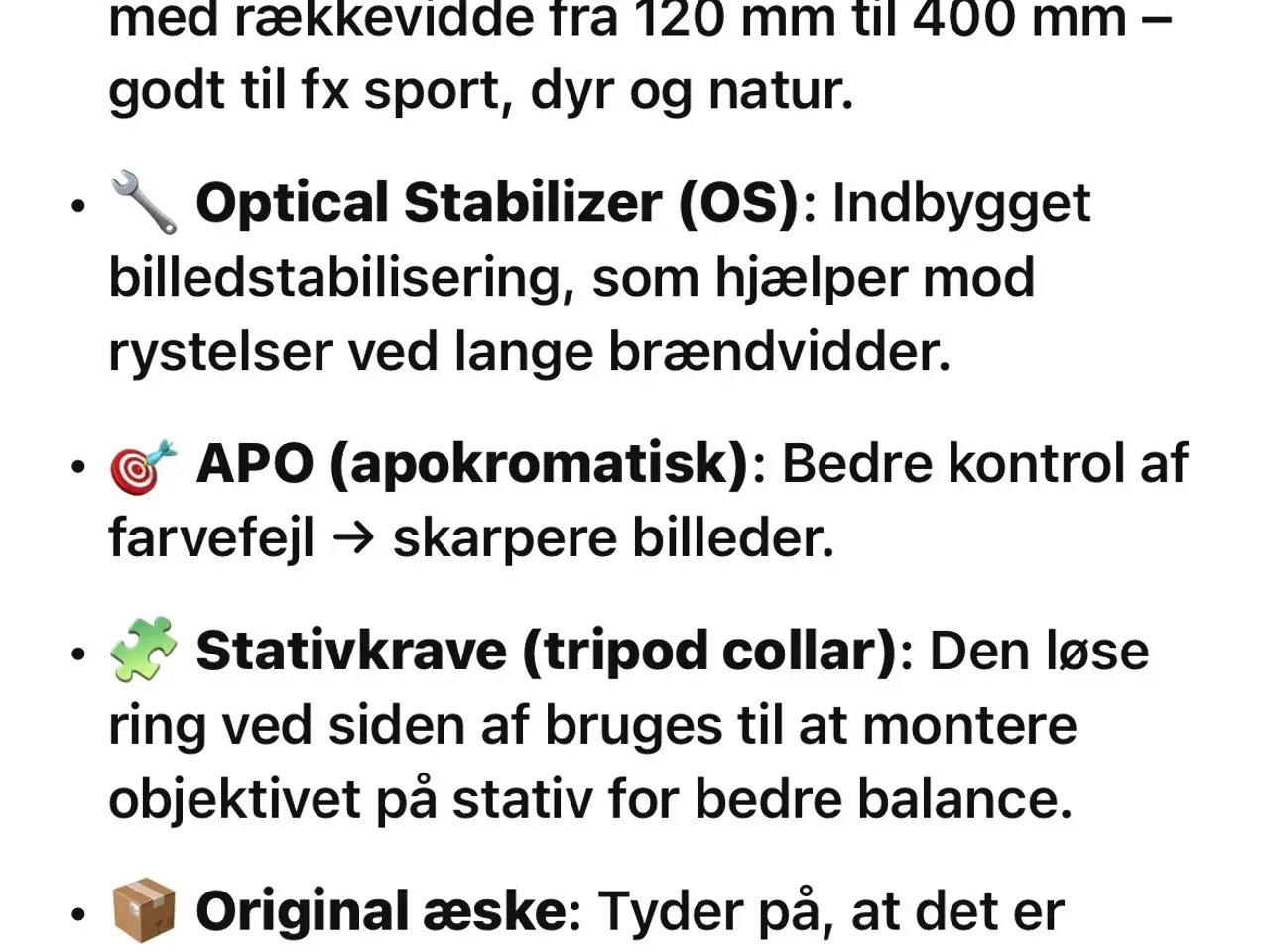 Billede 1 - visvinkel objektiv
