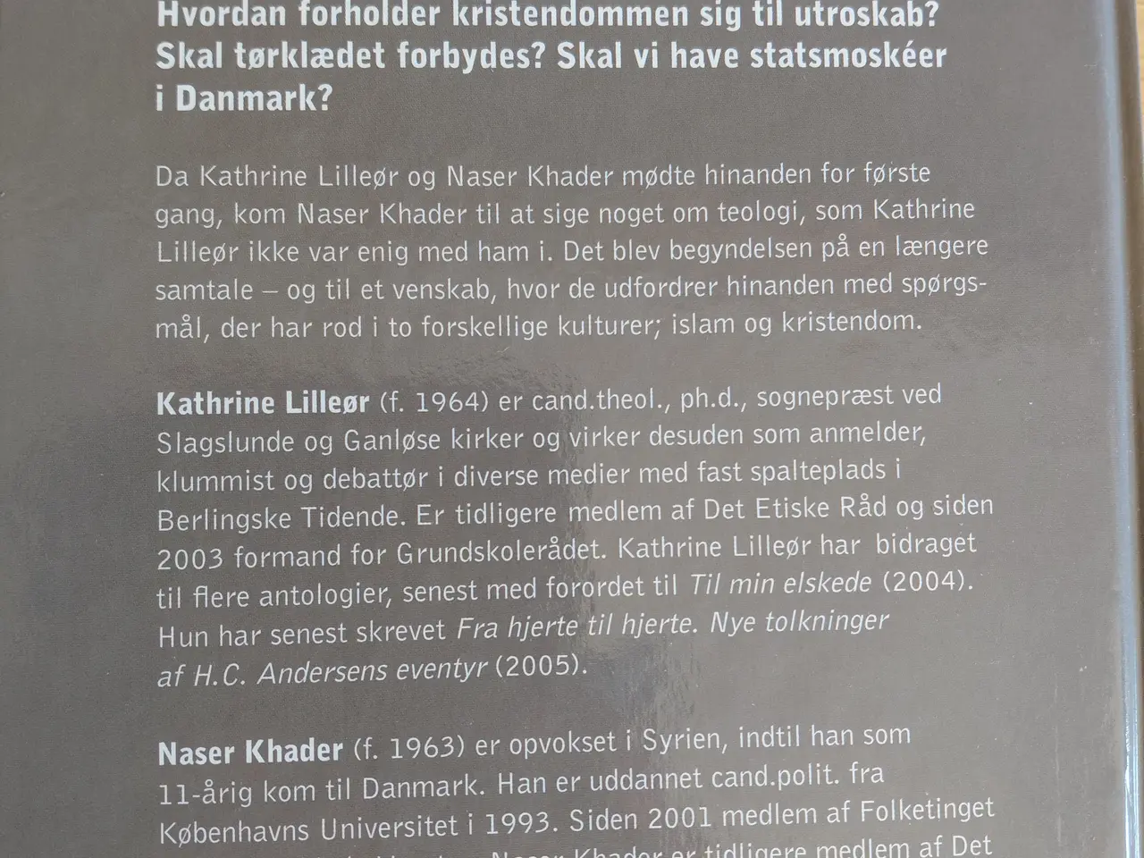 Billede 4 - NY BOG - Tro mod tro - Kathrine Lilleør & Khader.